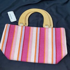 Vintage Neiman Marcus Striped Pink Purse